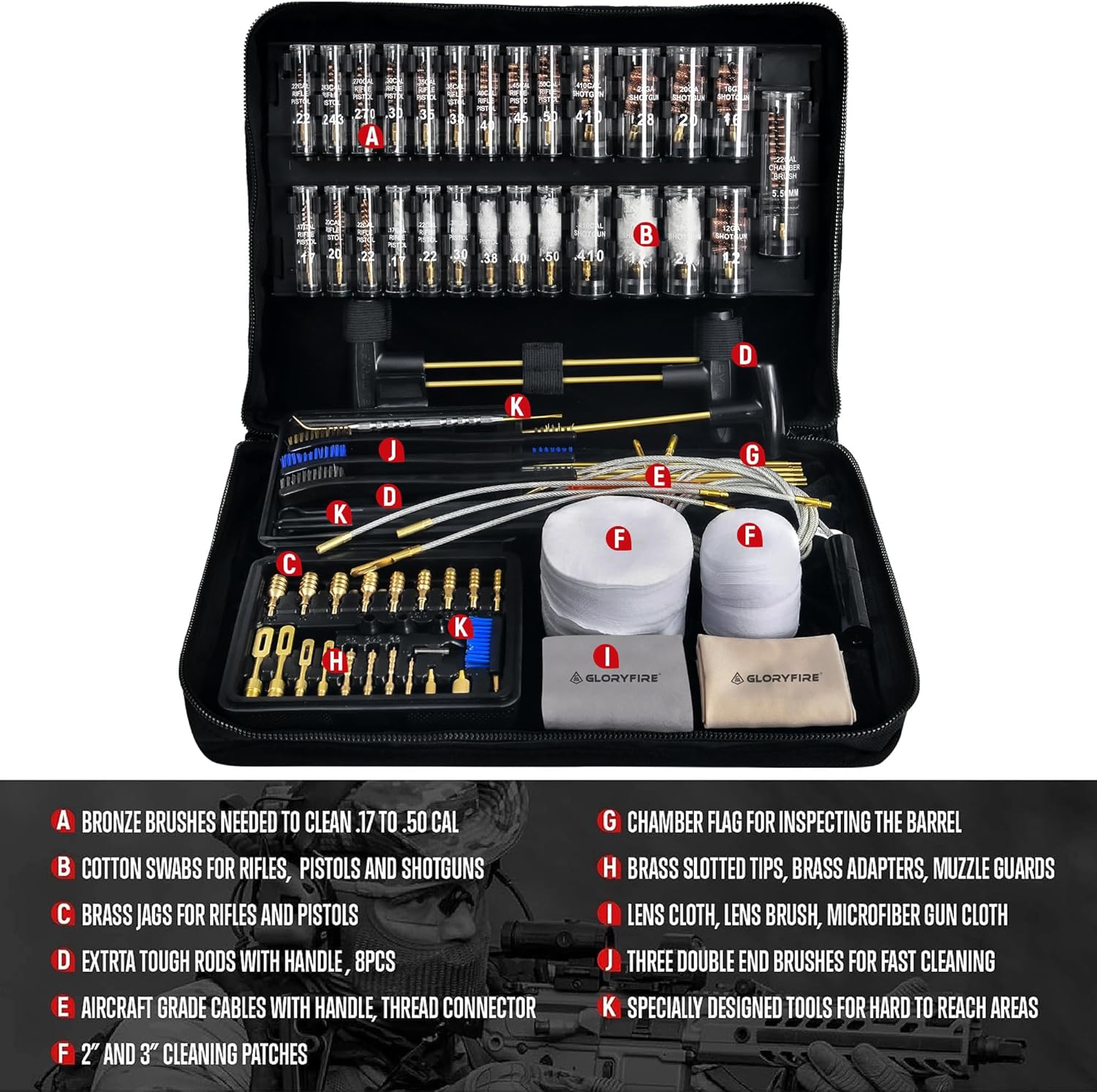 Gun Cleaning Kit Handgun-2 GF-9404 gun cleaning kit - Image 3
